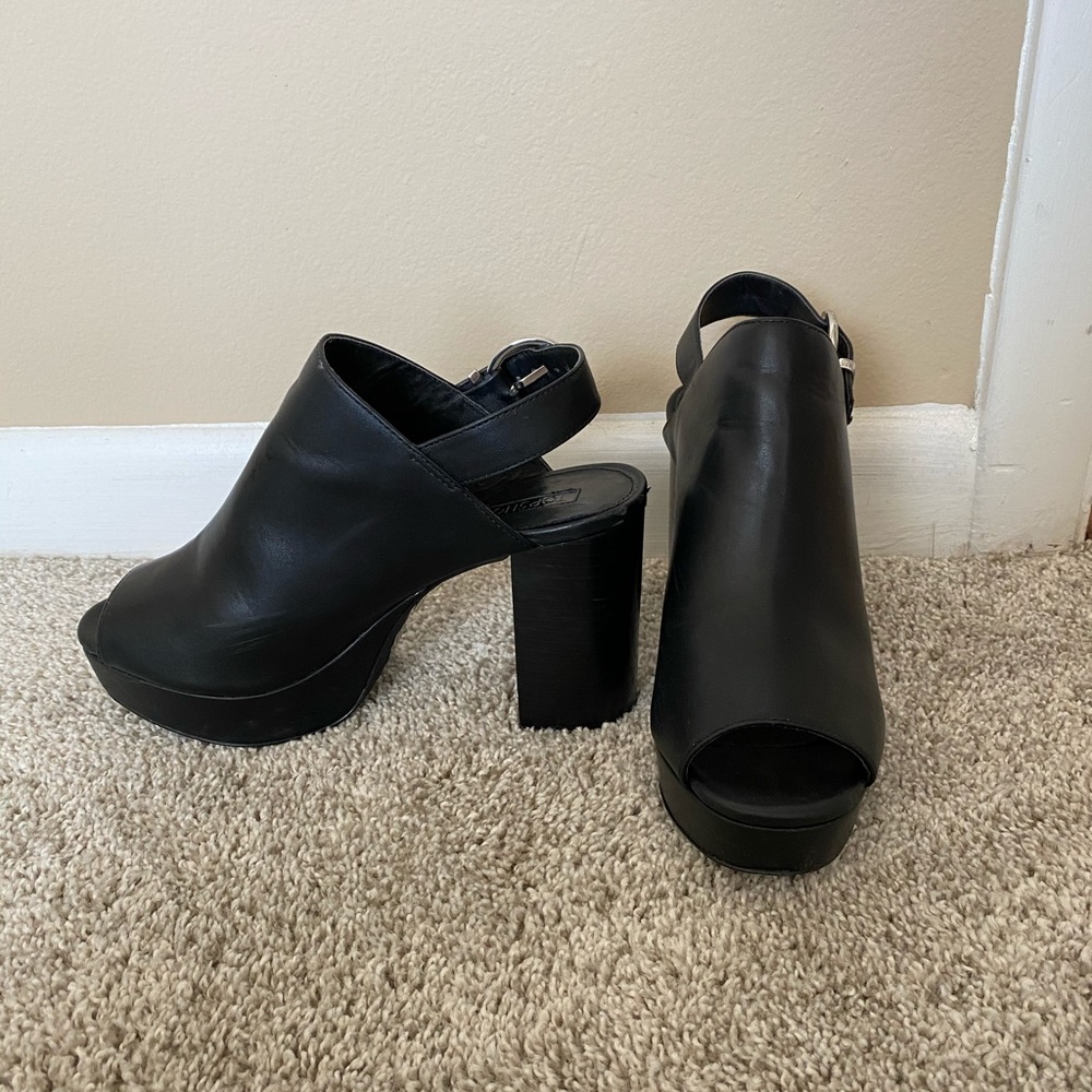 TOPSHOP Liquorice Platform Sandals